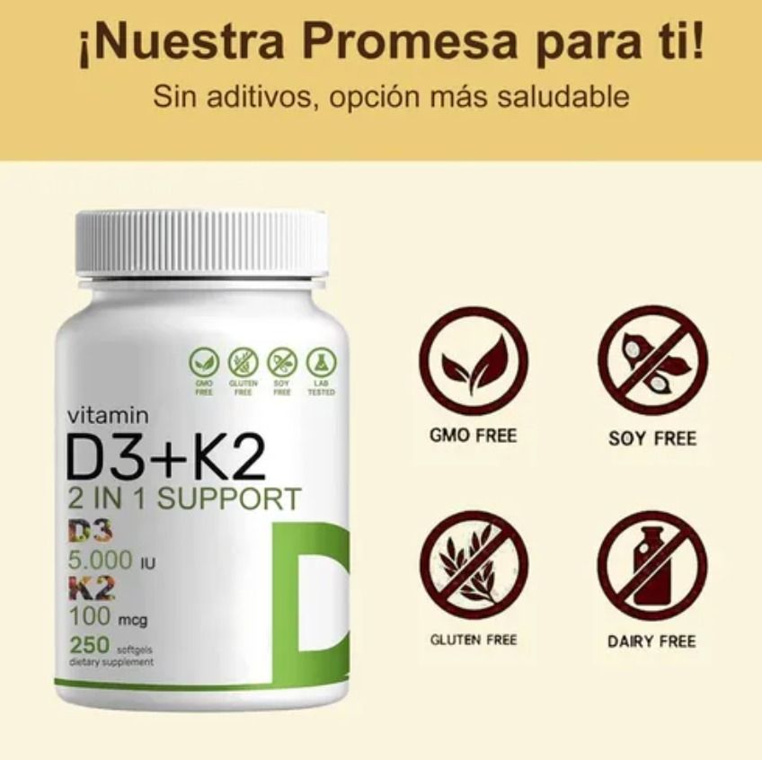 ✨ D3K2 Forte™ — Vitamina D3 + K2 Premium con Absorción Potenciada en OFERTA !!✅ 👩🏻‍⚕️